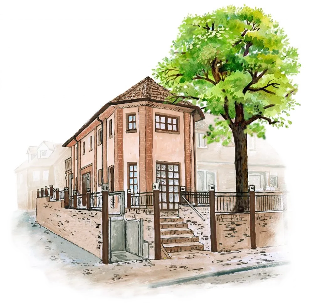Cafe Kloenschnack gemalt Sommer
